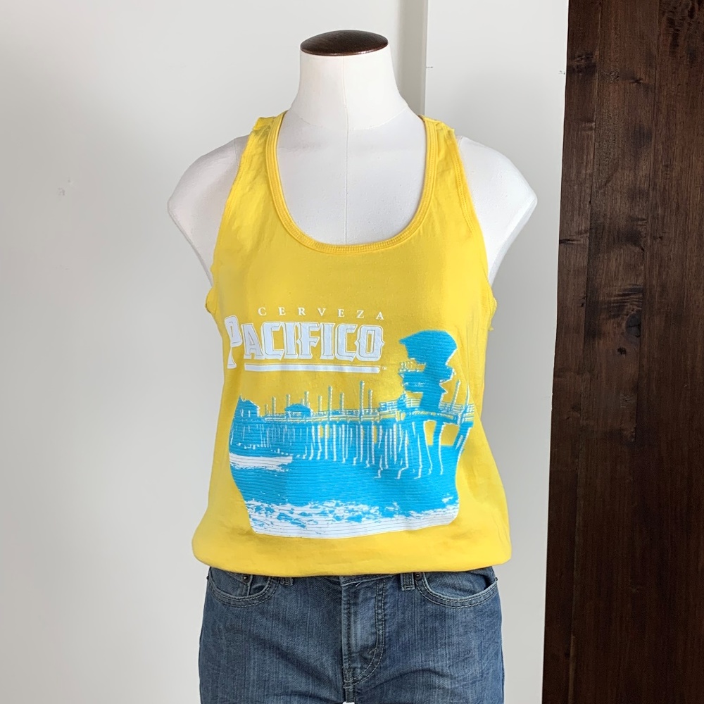 Pacifico Cerveza  Racerback Tank Top Sz M
